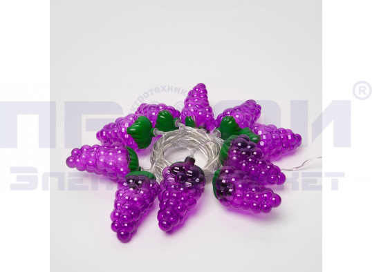 ULD-S0400-010/STB/2AA WHITE IP20 GRAPES гирлянда на батарейках 2АА "Виноград" 4м 10 диодов белая ULD-S0400-010/STB/2AA WHITE IP20 GRAPES гирлянда на батарейках 2АА "Виноград" 4м 10 диодов белая