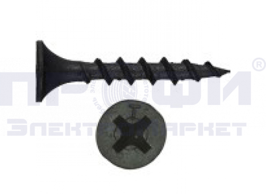 Саморез 3,8*19 (3,5*19) черн.крупн.рез  1610*