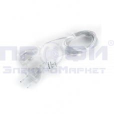 Сетевой шнур для гирлянд 3м 2*0,5мм2 IP20 прозрачный DM303 41658
