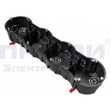 GE40025 коробка установочная 4-местная для полых стен