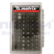 Набор бит с магнитным держателем, CrV, 61 шт. Matrix // 11387