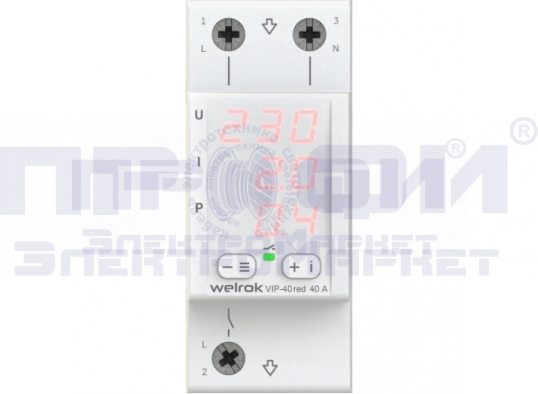 Welrok VIP-40 Red Многофункциональное реле (40 А (max 50 A) 8,8кВА) Welrok VIP-40 Red Многофункциональное реле (40 А (max 50 A) 8,8кВА)