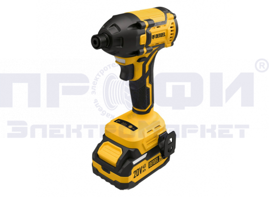 Гайковерт ударный аккумуляторный бесщет. CIWH-BL-20-350, Li-Ion, 20 В Denzel // 26520