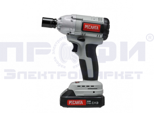 Гайковерт аккумуляторный АГ-300/20Li (в комплекте 2 АКБ и ЗУ) ЕА+ в кейсе Ресанта 75/24/3