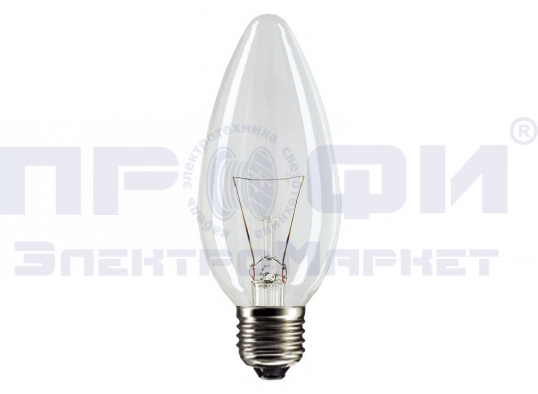 Лампа миньон 60Вт/Е27 прозрачная Philips B35