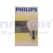 Лампа сферич. 40Вт/Е27 матовая Philips P45