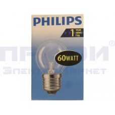 Лампа сферич. 60Вт/Е27 прозрачная Philips P45