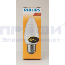 Лампа миньон 60Вт/E27 матовая Philips В35