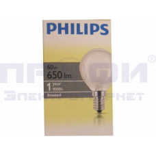 Лампа сферич. 60Вт/Е14 матовая Philips P45