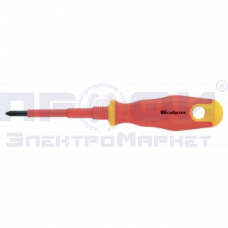Отвертка диэлектрическая PH1*80mm, CrV, до 1000В, двухкомпонентная рукоятка СИБРТЕХ (12930)