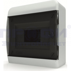 TEKFOR Корпус пласт. ЩРН-П-8 IP41 черн. прозр. дверь IEK