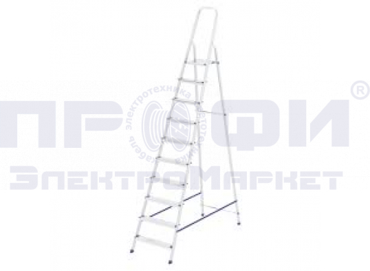 Стремянка, 10 ступеней, алюминиевая СИБРТЕХ Pоссия (97721)