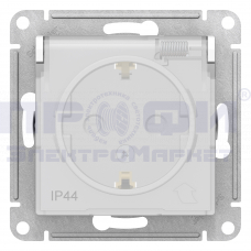 ATLASDESIGN AQUA механизм, с/з, шторки, крышка, IP44 БЕЛЫЙ  ATN440146