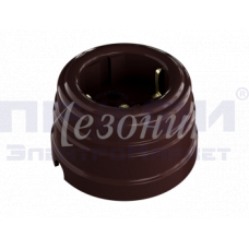 Розетка двухполюсная с заземлением коричневая (GE30301-04)